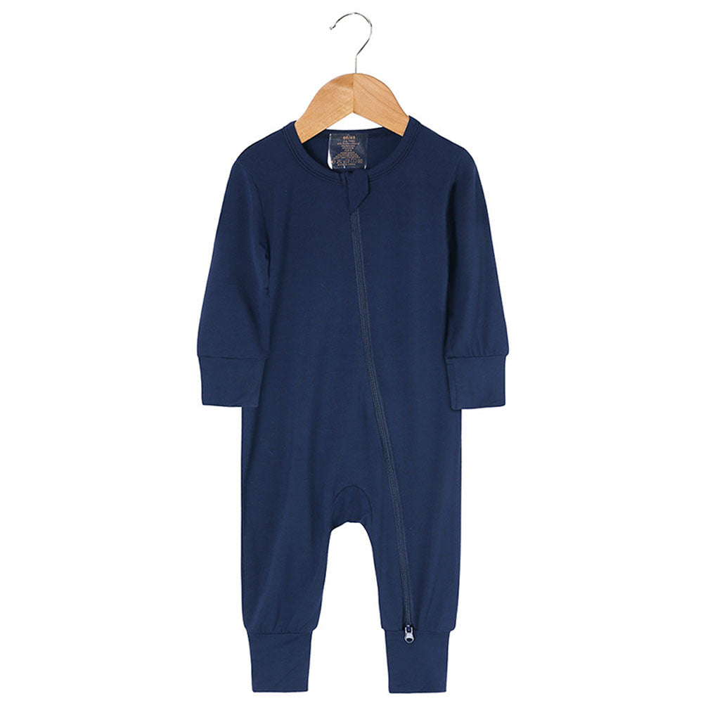 Zipper in Oat Bamboo Fiber Baby Newborn Romper