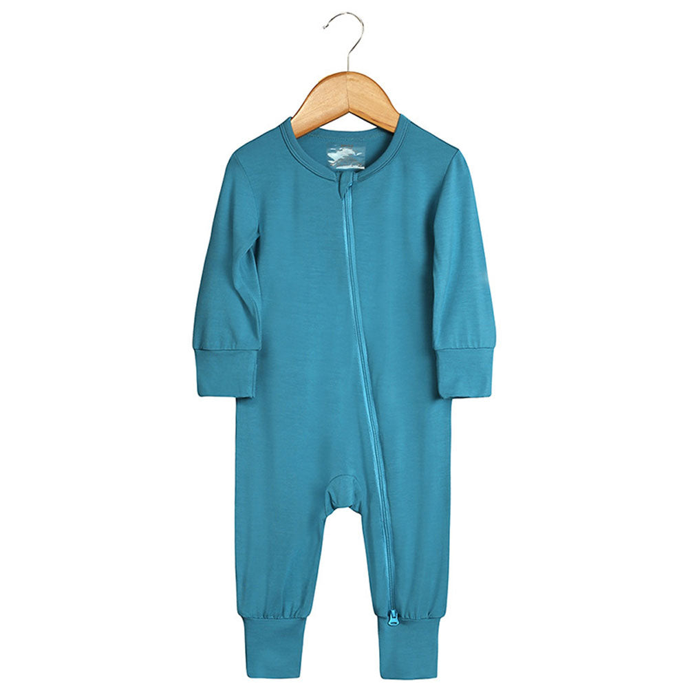 Zipper in Oat Bamboo Fiber Baby Newborn Romper