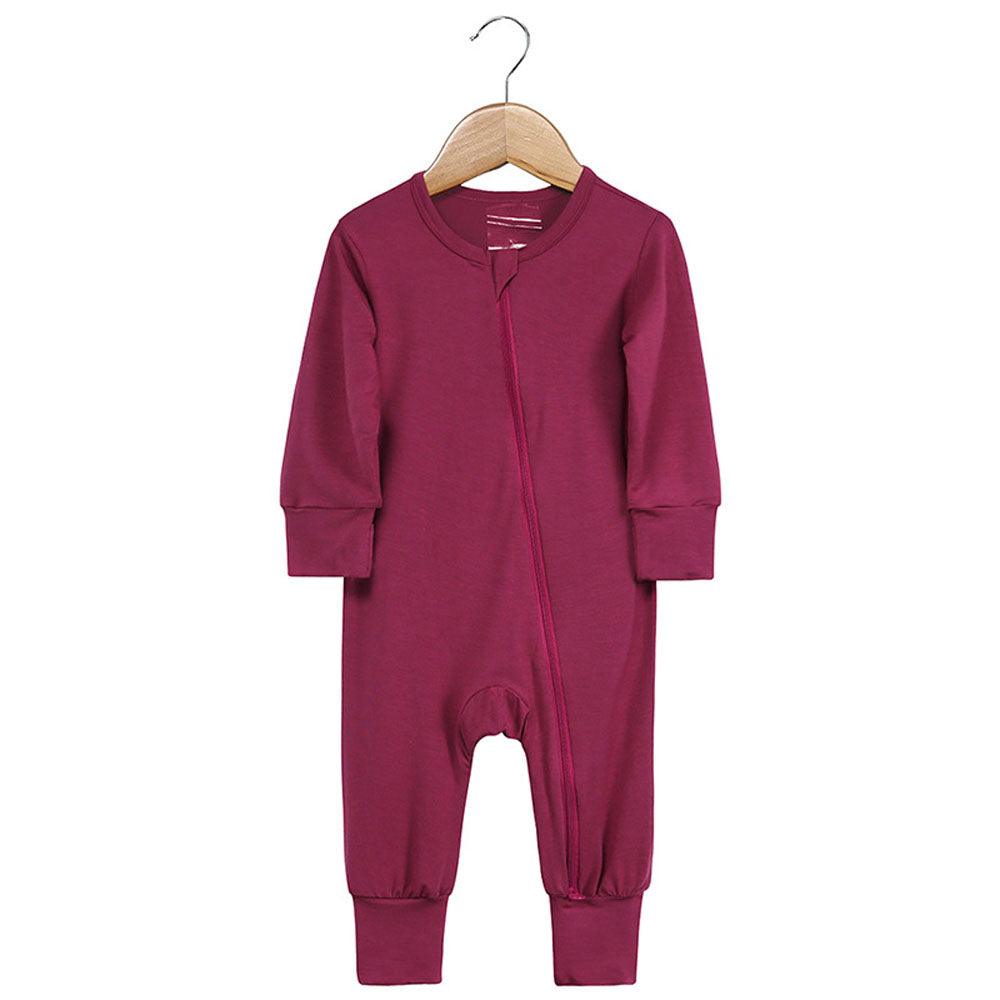 Zipper in Oat Bamboo Fiber Baby Newborn Romper