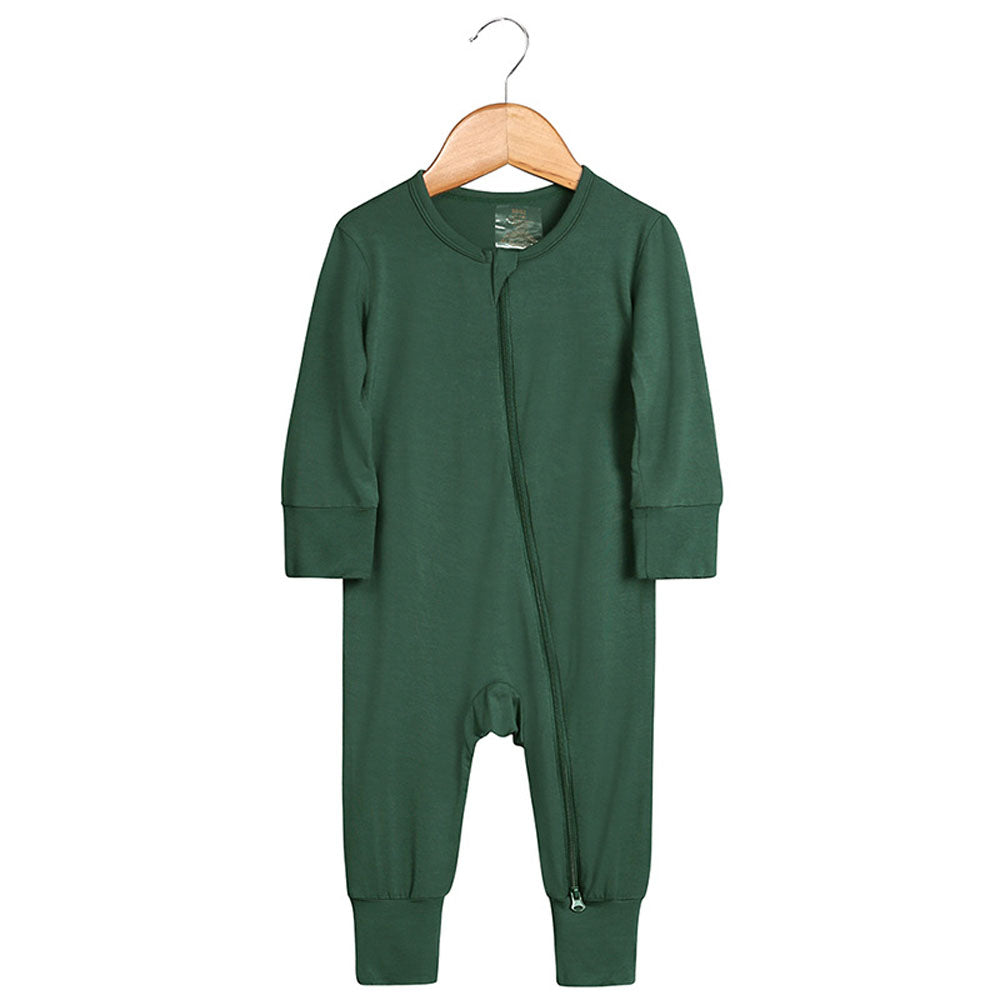 Zipper in Oat Bamboo Fiber Baby Newborn Romper