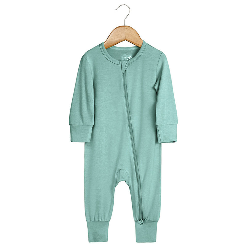 Zipper in Oat Bamboo Fiber Baby Newborn Romper