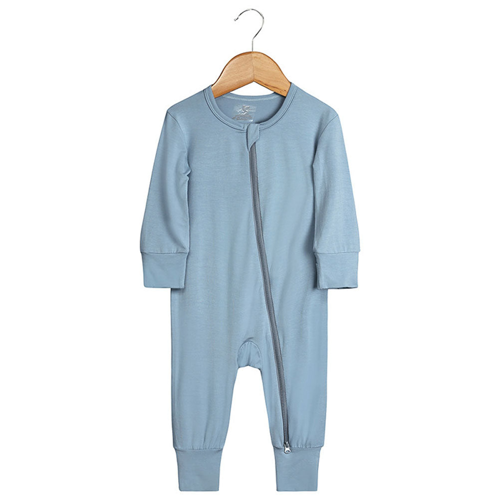 Zipper in Oat Bamboo Fiber Baby Newborn Romper