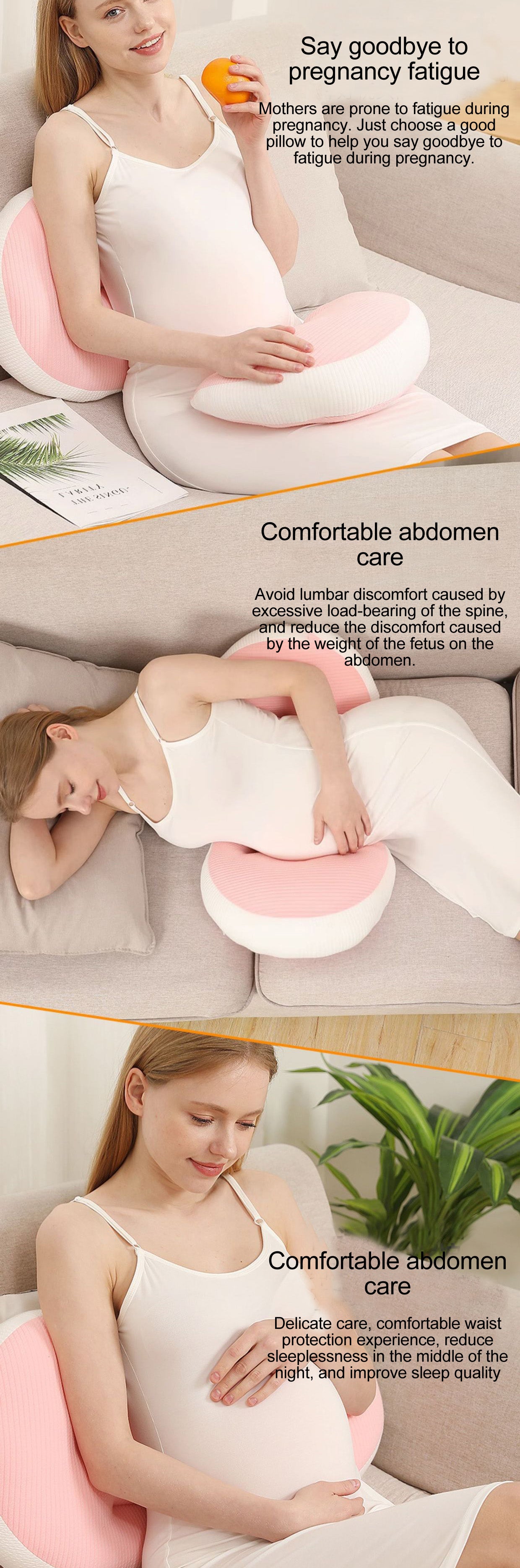 Breathable maternity Body Contour Pillow for Comfort-Fit Sleep Positioning