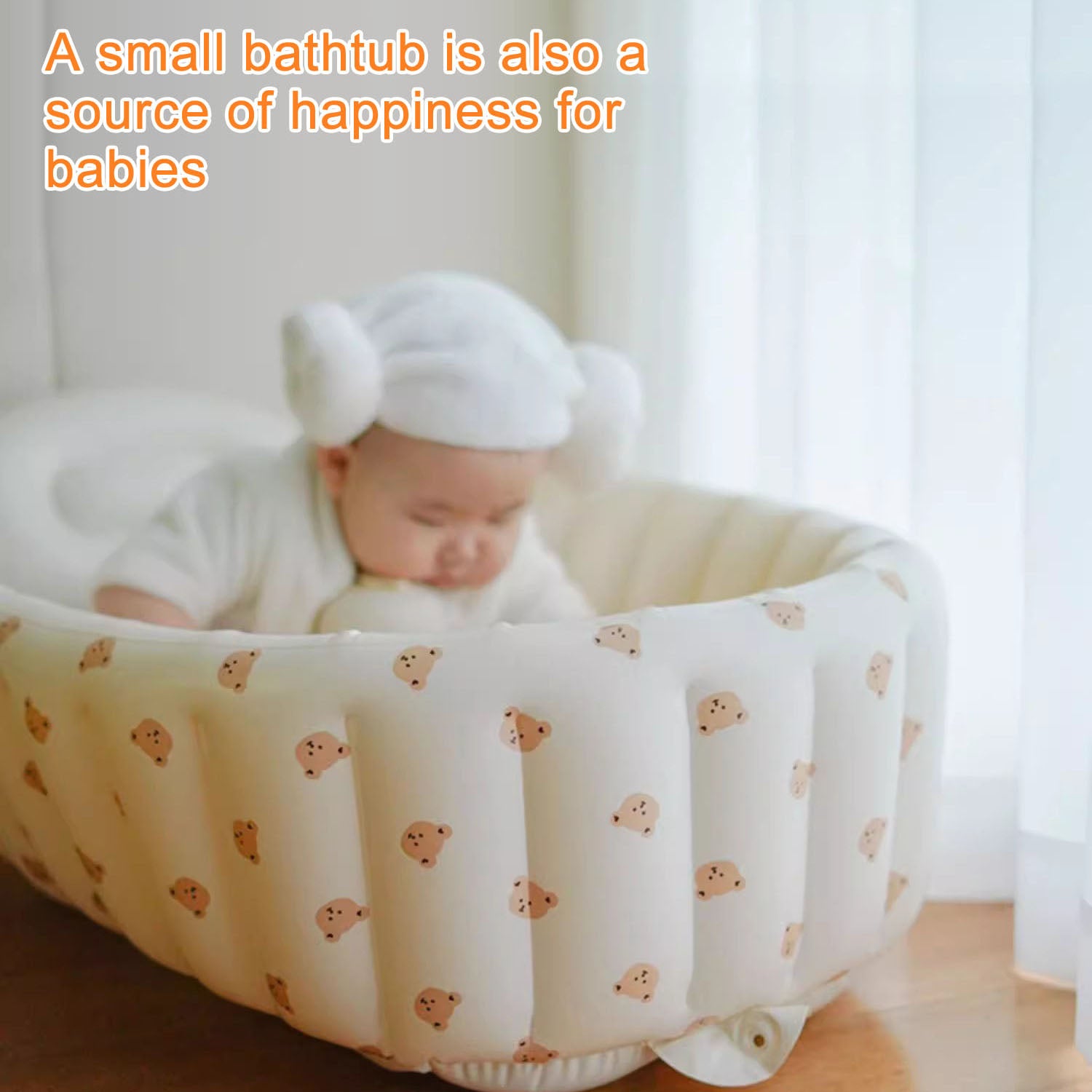 Portable baby bath tub newborn bath foldable children's inflatable swimming pool
