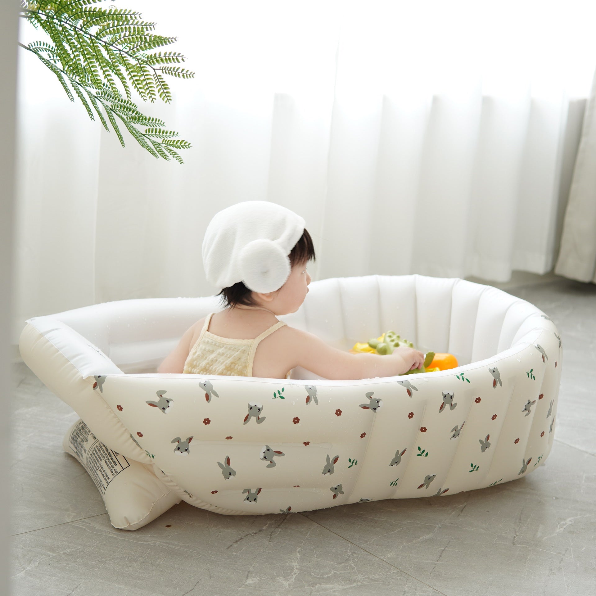 Portable baby bath tub newborn bath foldable children's inflatable swimming pool