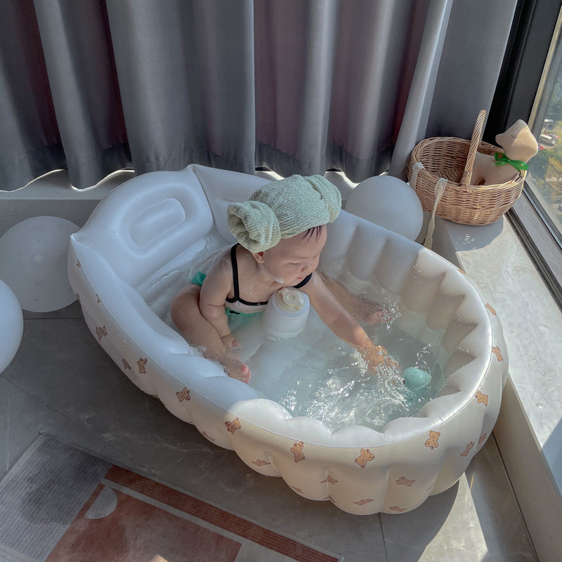 Portable baby bath tub newborn bath foldable children's inflatable swimming pool