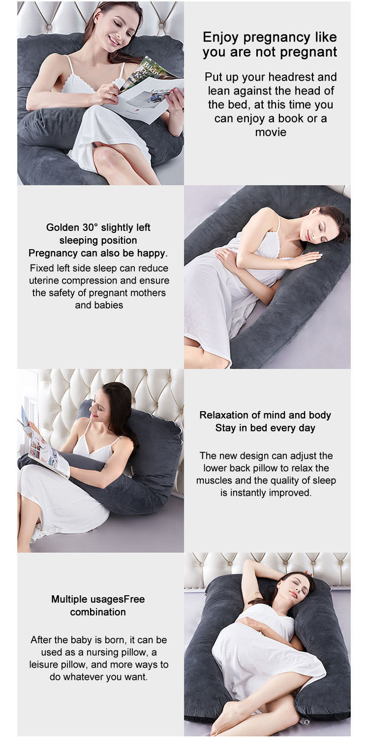 U Shaped Body Pillow: Ergonomic Support for Moms & Bump Comfort
