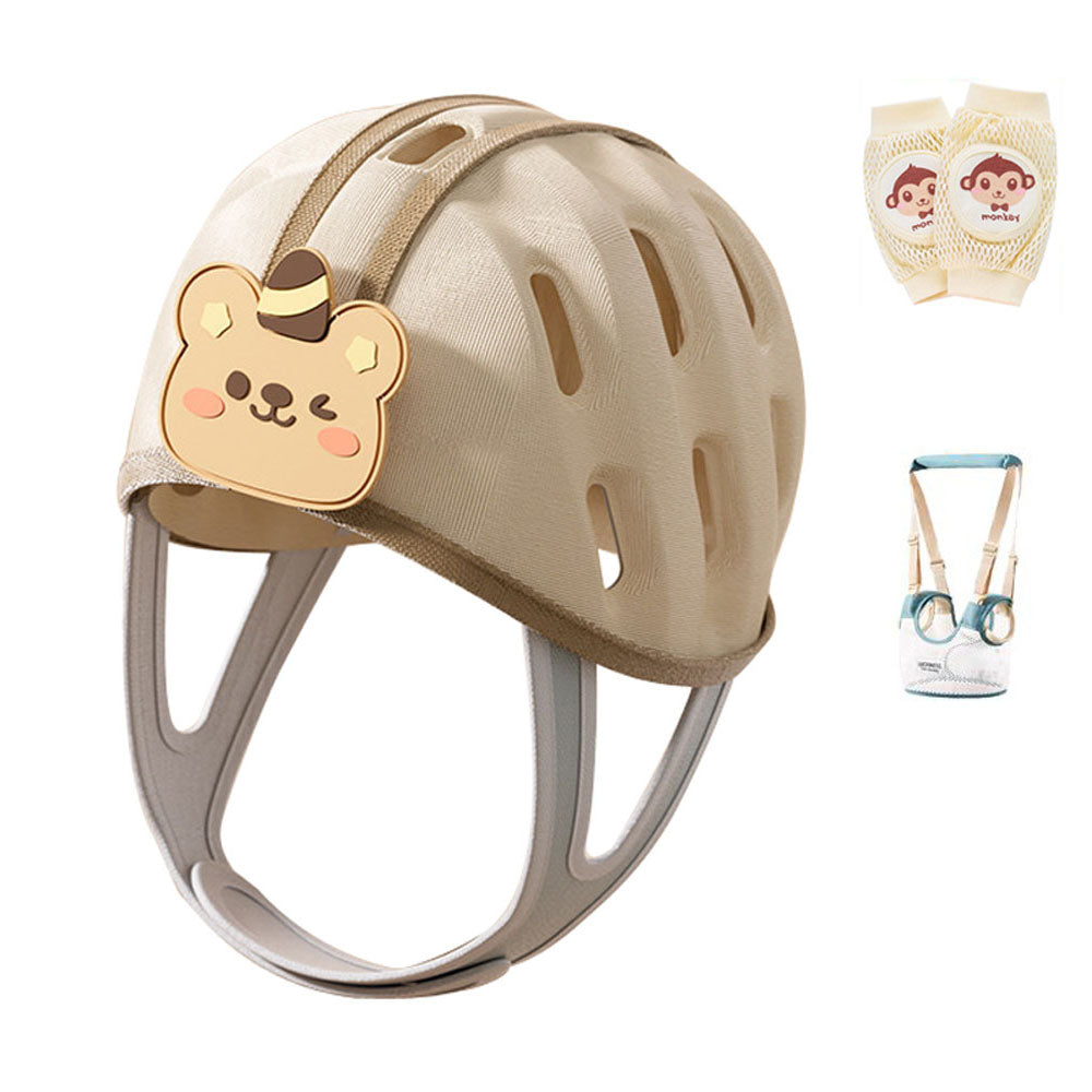 Baby Safety Helmet for flat head with Soft Cushion Harness Set