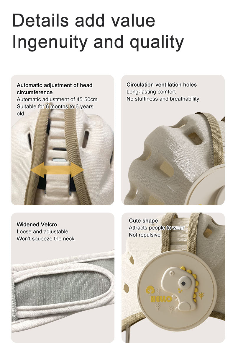 Baby Safety Helmet for flat head with Soft Cushion Harness Set