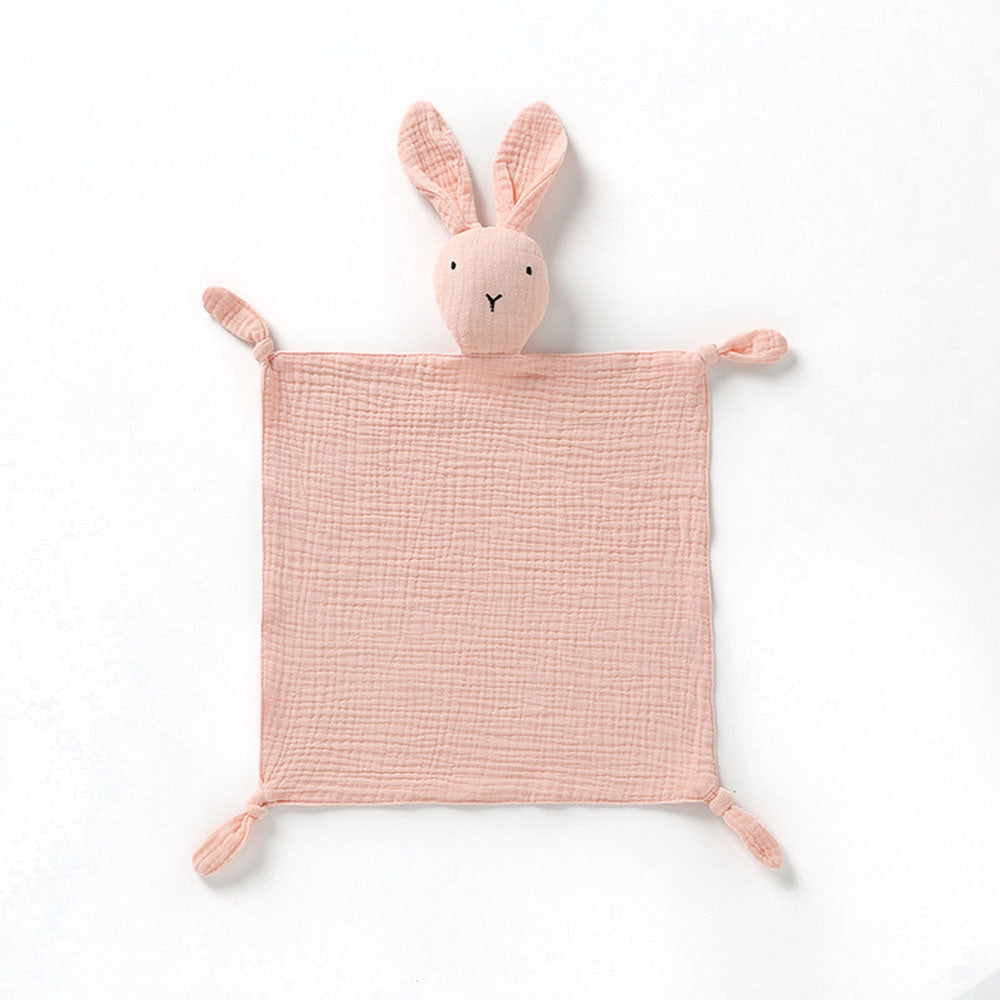 Baby sleeping soothing doll toy bunny towel pure cotton gauze