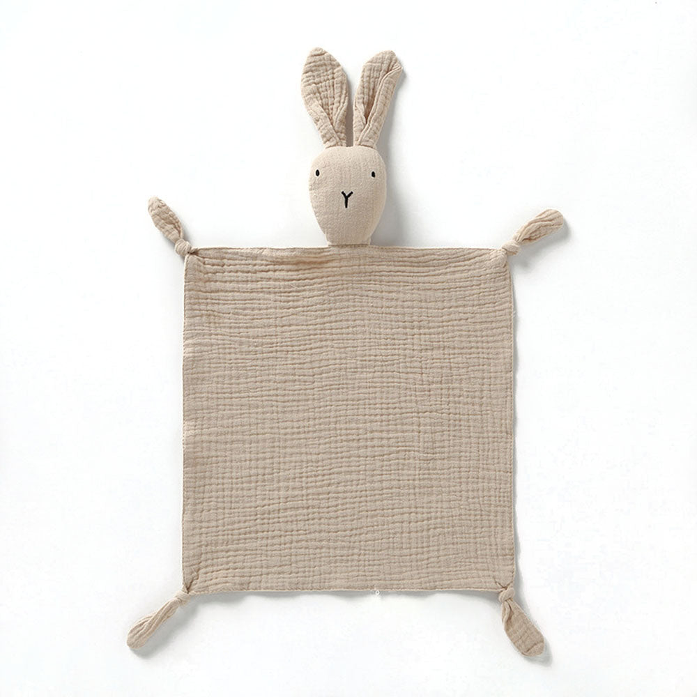 Baby sleeping soothing doll toy bunny towel pure cotton gauze