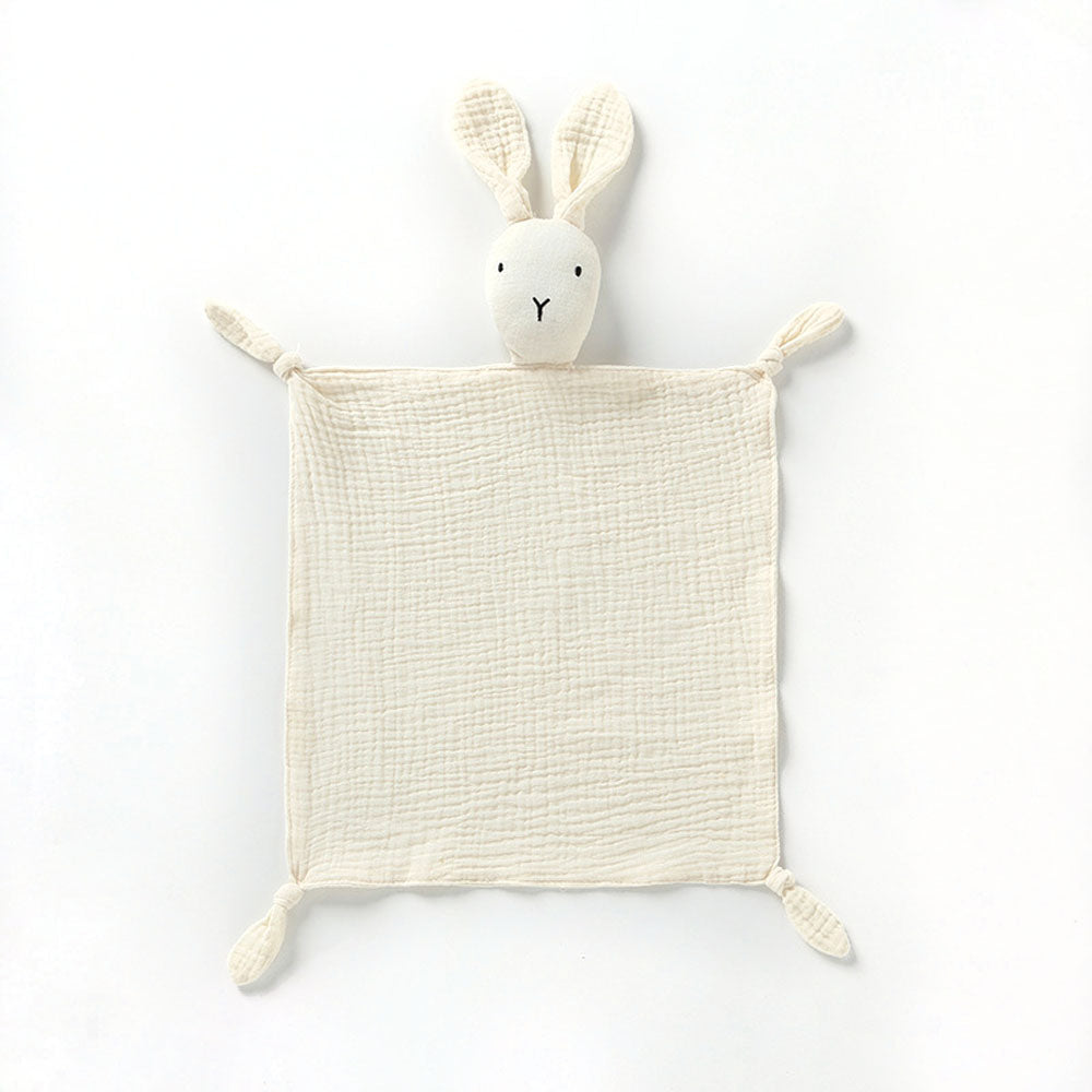 Baby sleeping soothing doll toy bunny towel pure cotton gauze