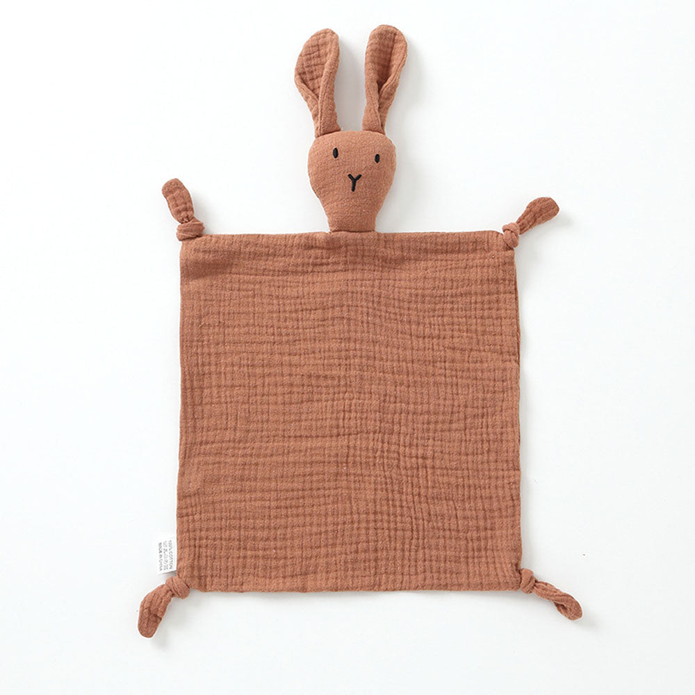Baby sleeping soothing doll toy bunny towel pure cotton gauze