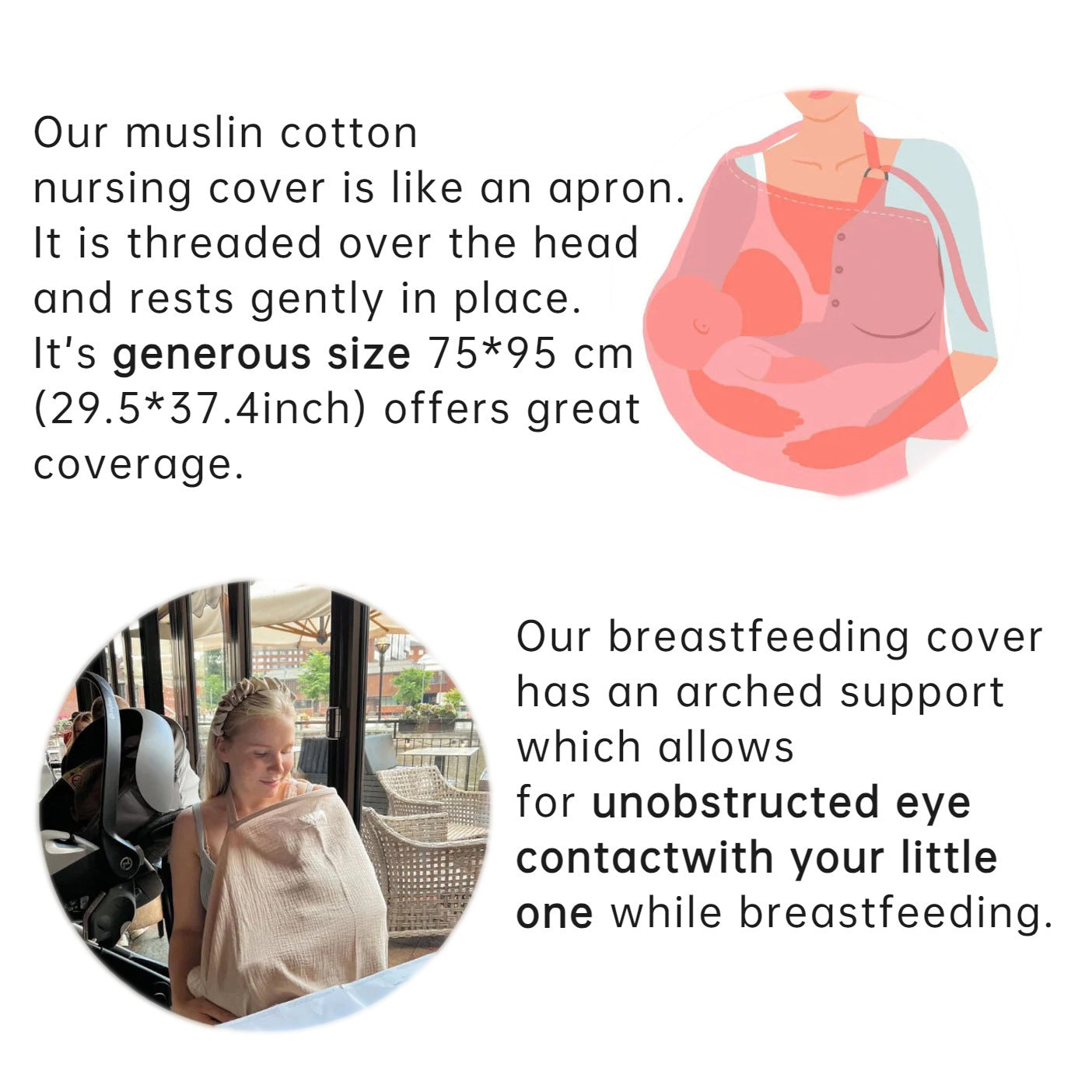 Nursing Scarf Towel Cover Breastfeeding Feeding Shawl
