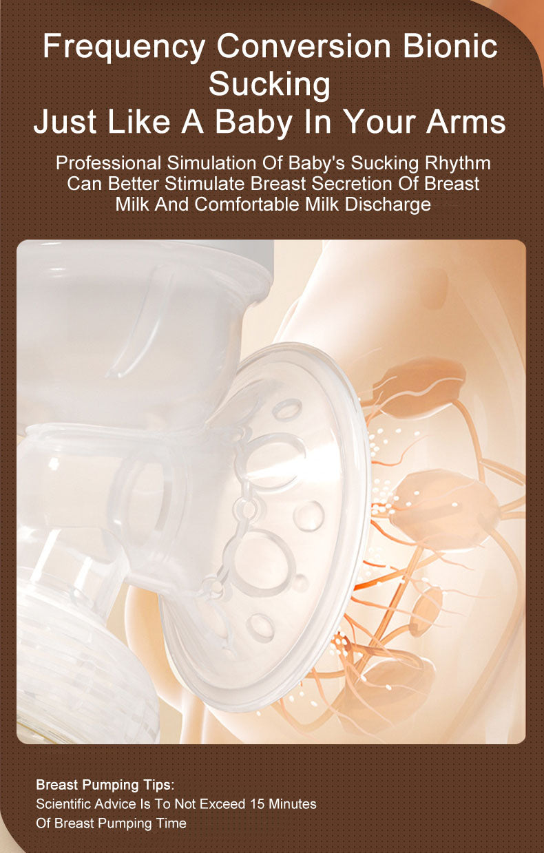 Electric breast pump portable silent integrated strong suction