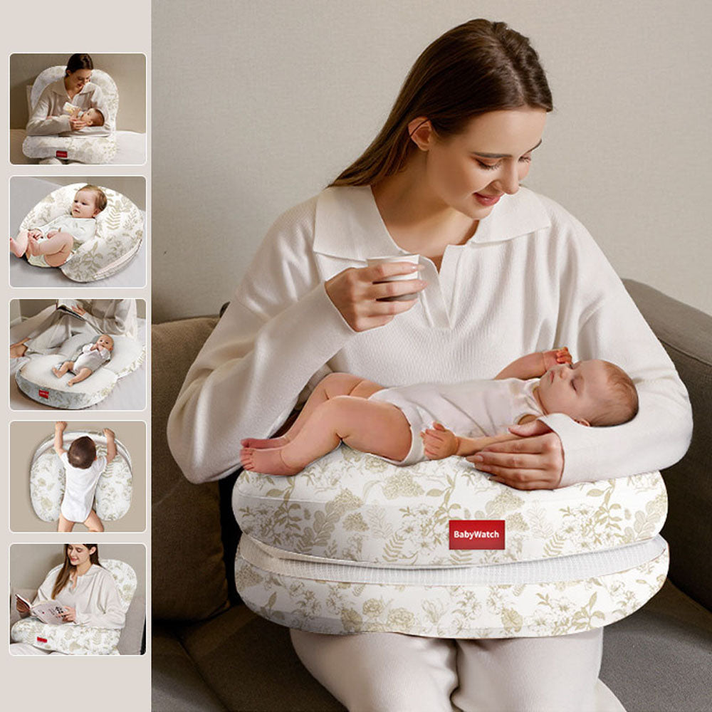 Mom Nursing Ergonomic Breastfeeding Pillow Slope Anti Reflux Baby Lounger 6-in-1 function