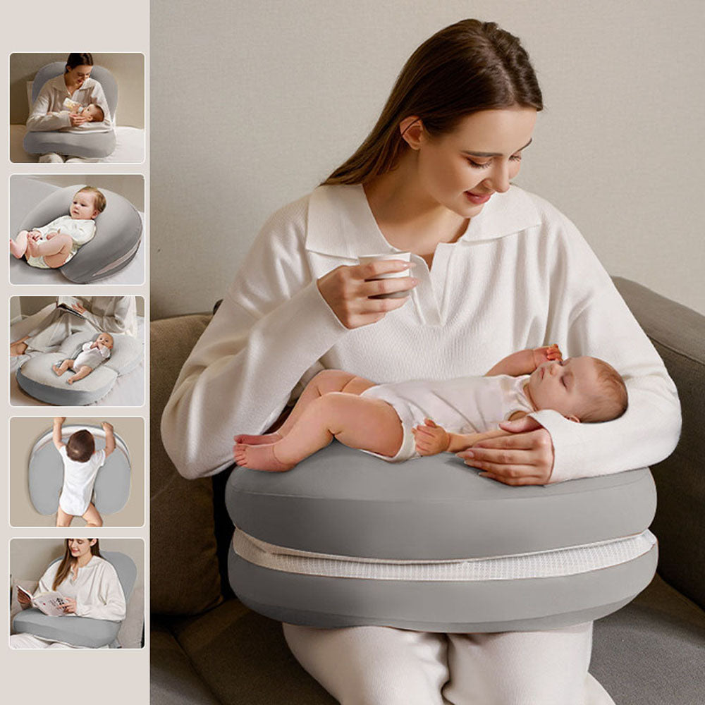 Mom Nursing Ergonomic Breastfeeding Pillow Slope Anti Reflux Baby Lounger 6-in-1 function