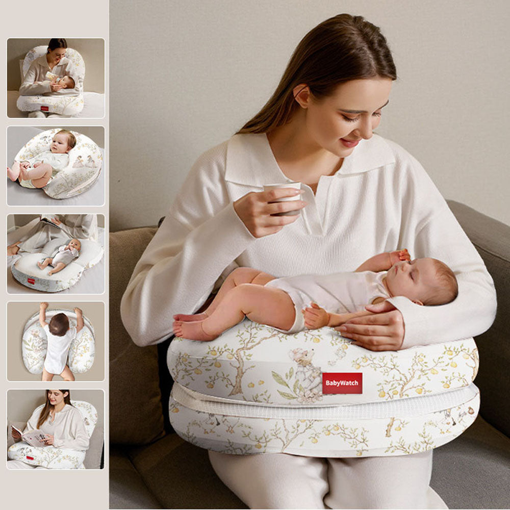 Mom Nursing Ergonomic Breastfeeding Pillow Slope Anti Reflux Baby Lounger 6-in-1 function