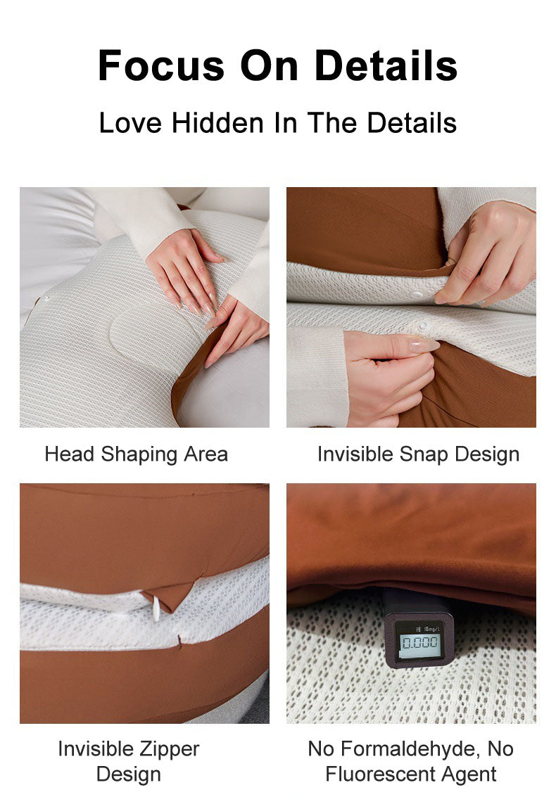 Mom Nursing Ergonomic Breastfeeding Pillow Slope Anti Reflux Baby Lounger 6-in-1 function