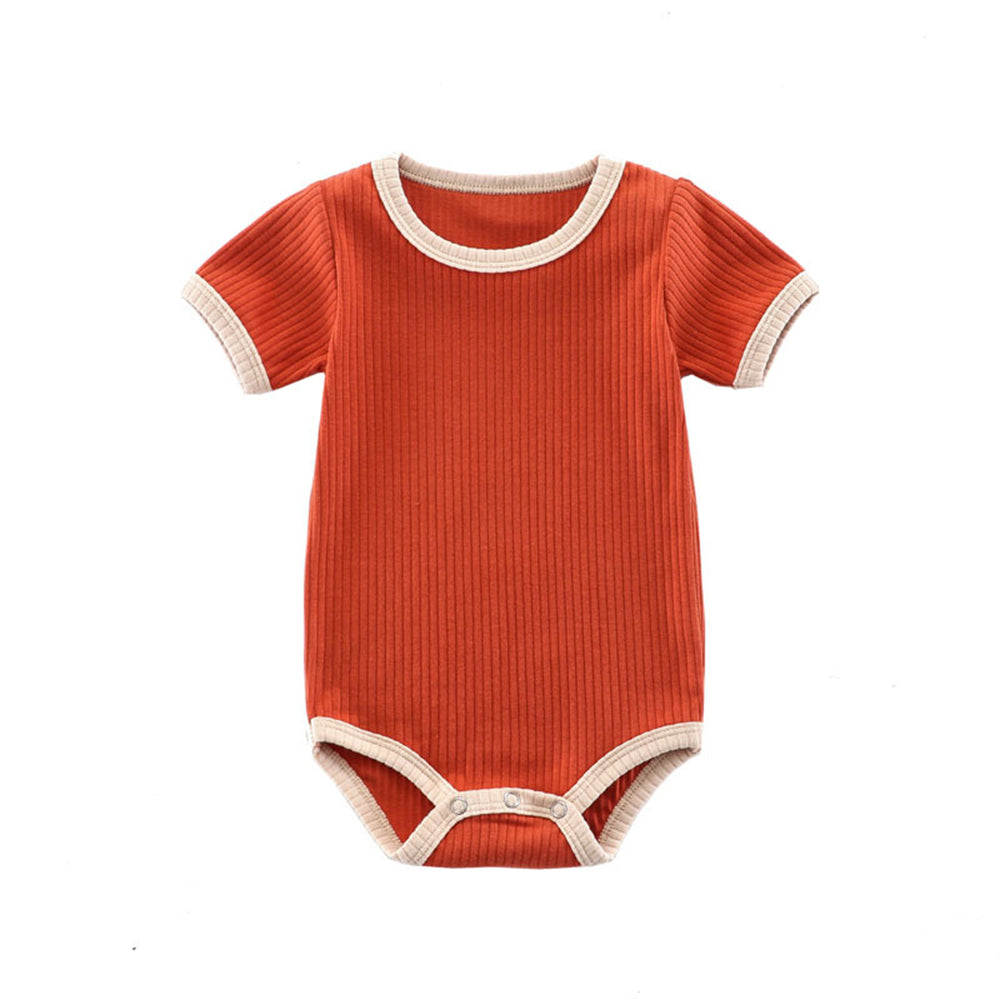 Baby Newborn crawling clothes ribbed jumpsuit triangle romper