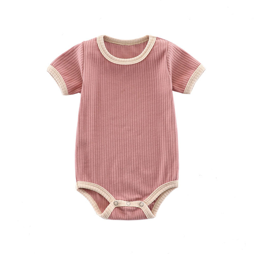 Baby Newborn crawling clothes ribbed jumpsuit triangle romper