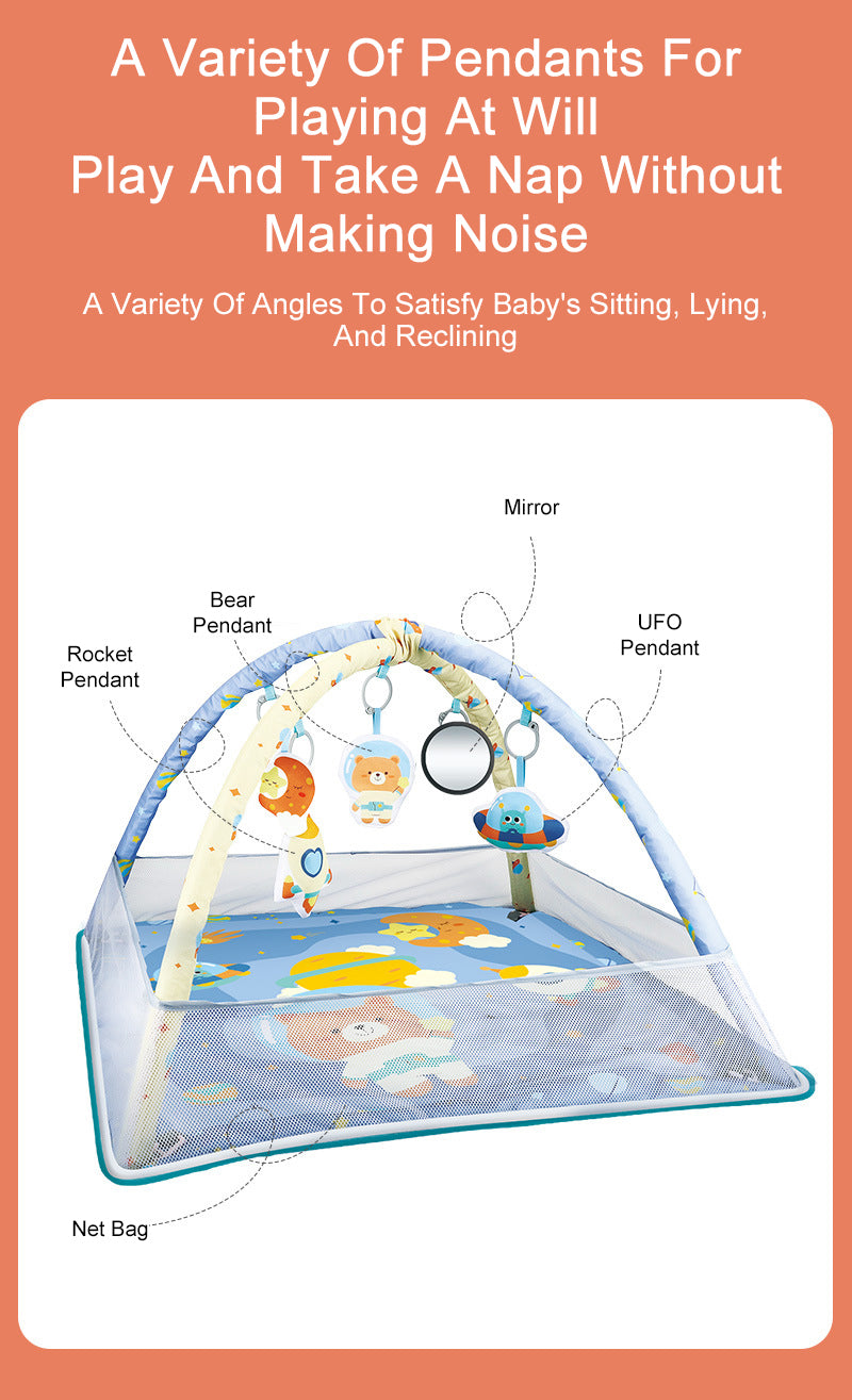 Baby fence Activity Gym Play Crawling Mat frame With ocean ball Hanging Toys