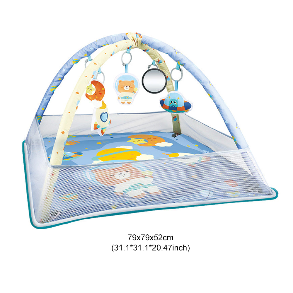 Baby fence Activity Gym Play Crawling Mat frame With ocean ball Hanging Toys