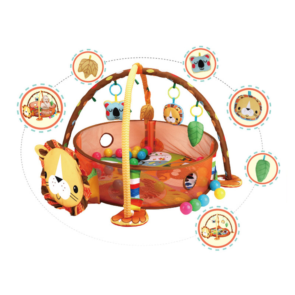 Baby fence Activity Gym Play Crawling Mat frame With ocean ball Hanging Toys