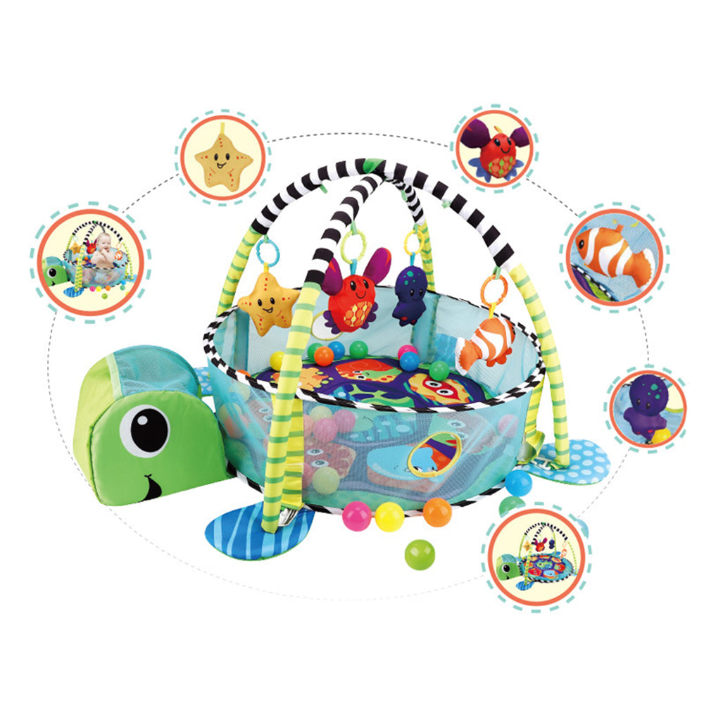 Baby fence Activity Gym Play Crawling Mat frame With ocean ball Hanging Toys
