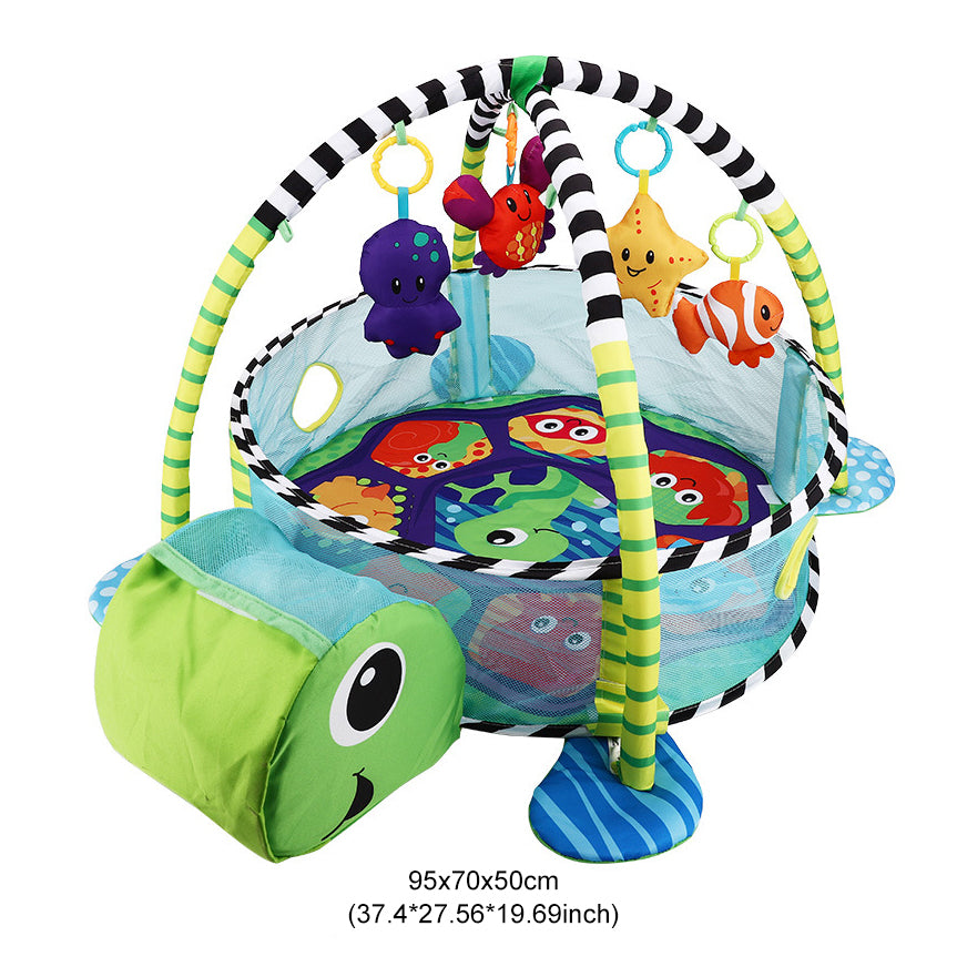 Baby fence Activity Gym Play Crawling Mat frame With ocean ball Hanging Toys