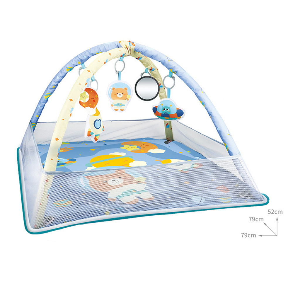 Baby fence Activity Gym Play Crawling Mat frame With ocean ball Hanging Toys