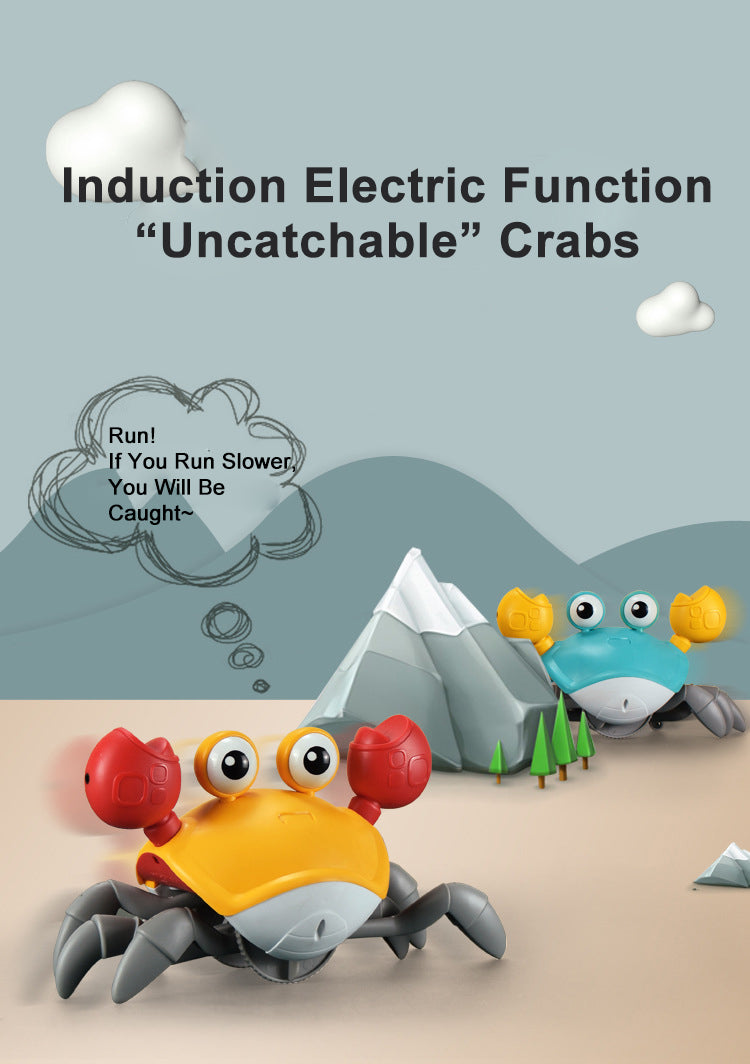 electric Crawling crab toy rechargeable luminous music for Baby Newborn