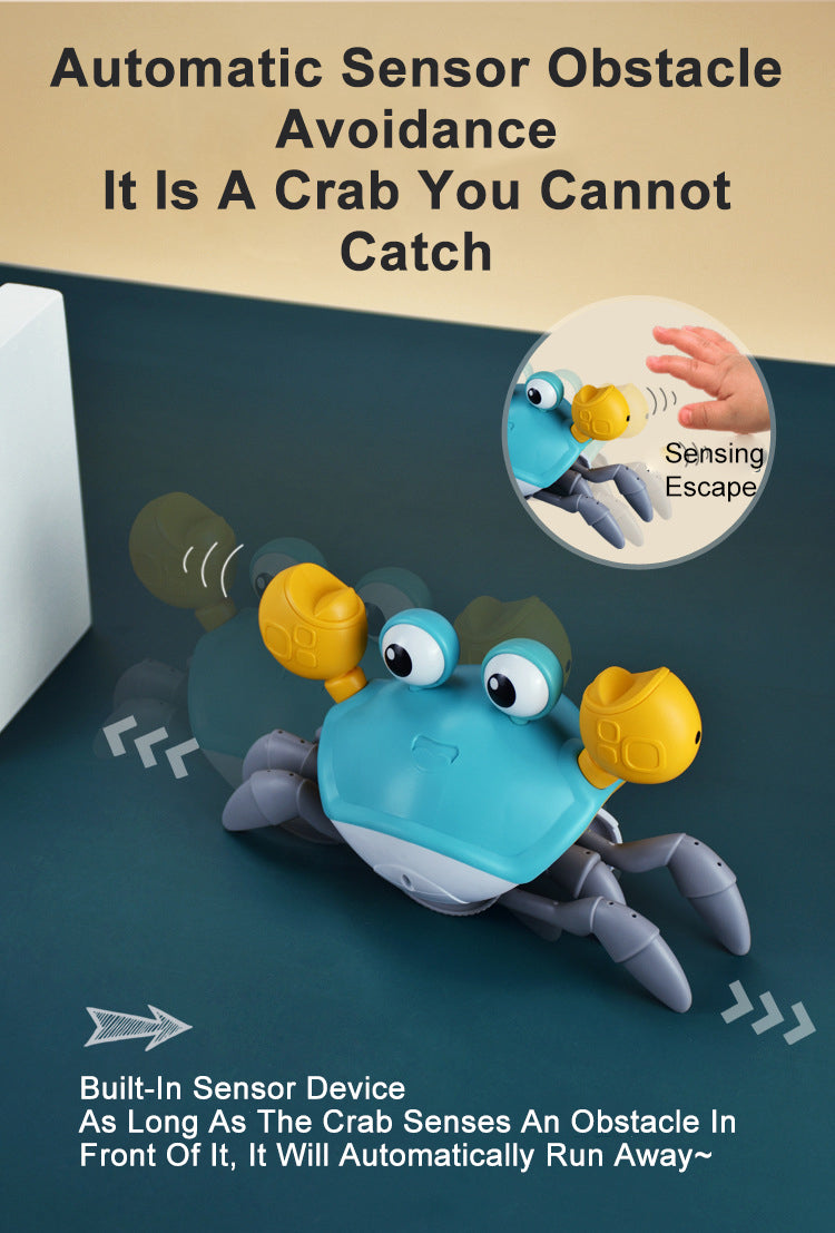 electric Crawling crab toy rechargeable luminous music for Baby Newborn