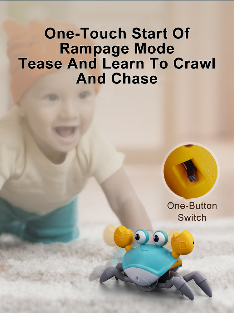 electric Crawling crab toy rechargeable luminous music for Baby Newborn