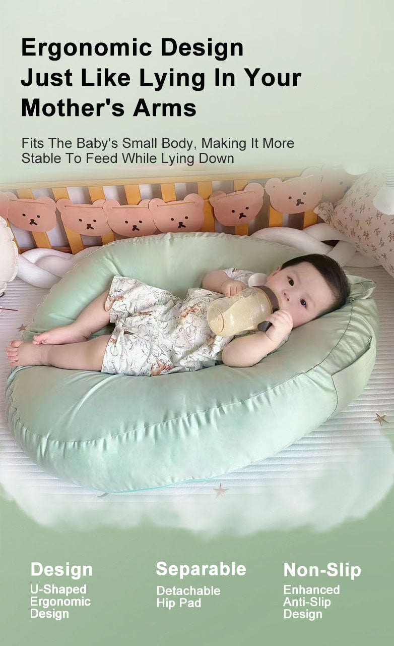 Newborn Baby Anti-Spill Reflux Slope Nursing Pillow Breastfeeding Lounger