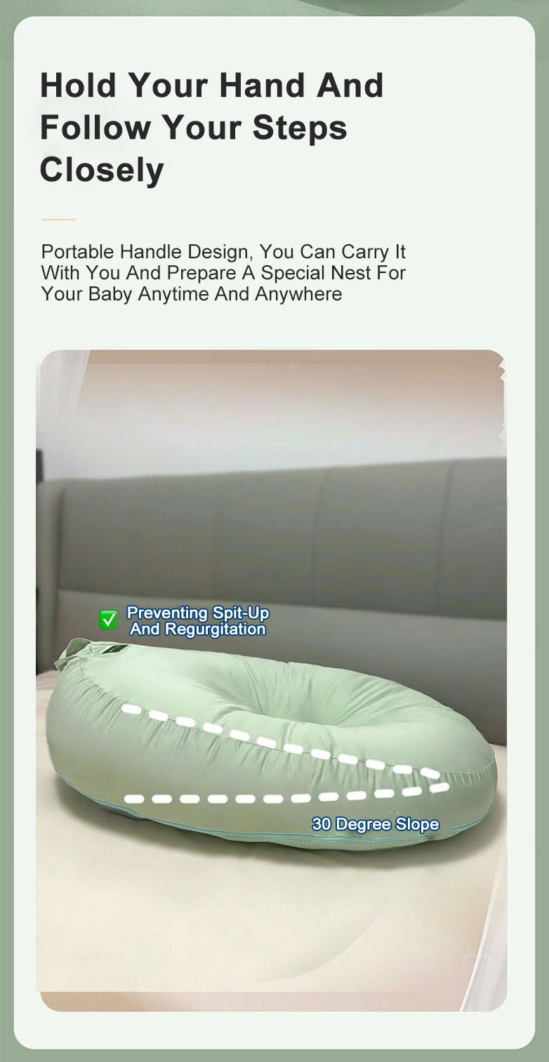 Newborn Baby Anti-Spill Reflux Slope Nursing Pillow Breastfeeding Lounger