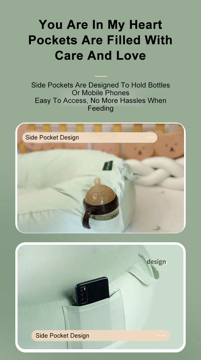 Newborn Baby Anti-Spill Reflux Slope Nursing Pillow Breastfeeding Lounger