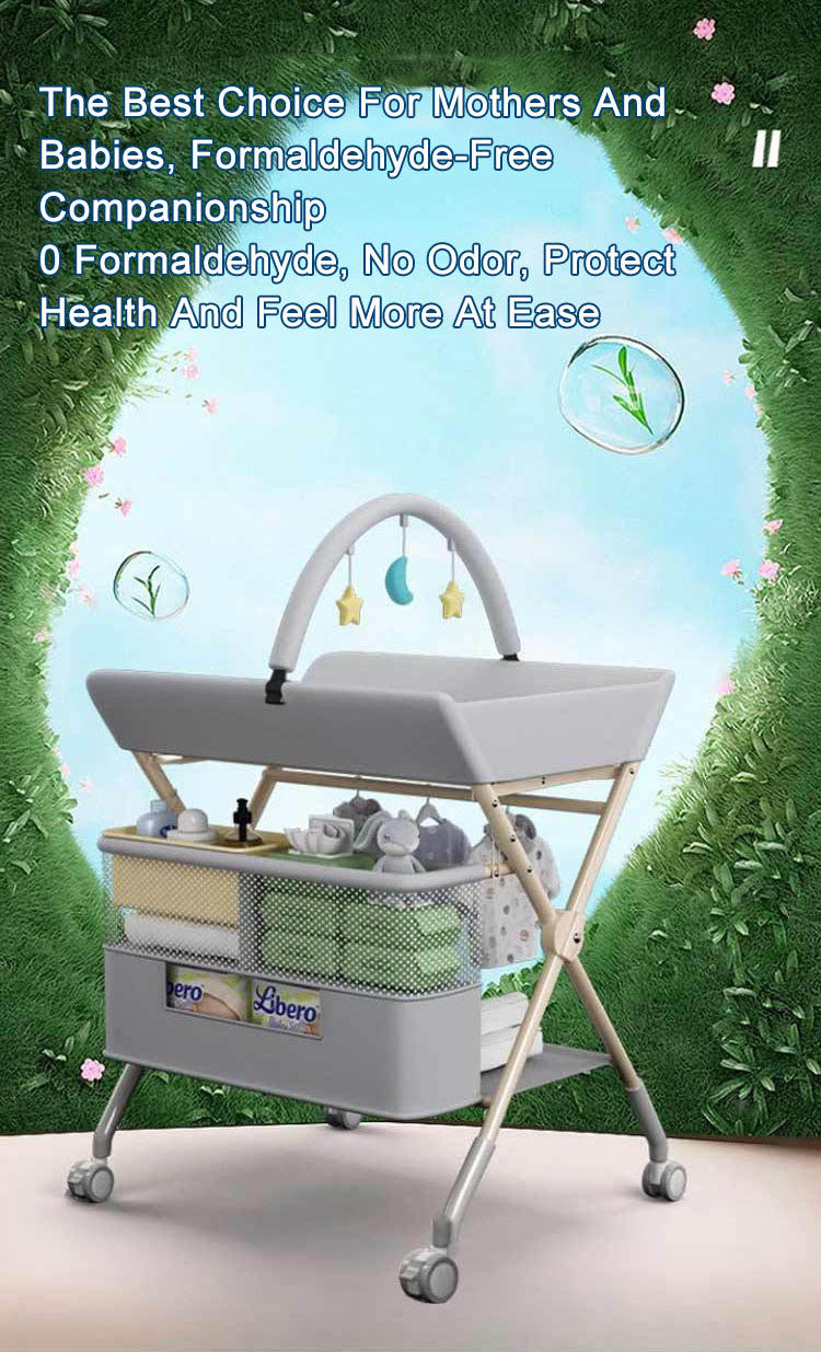 Baby diaper changing table foldable bathing table newborn care table adjustable