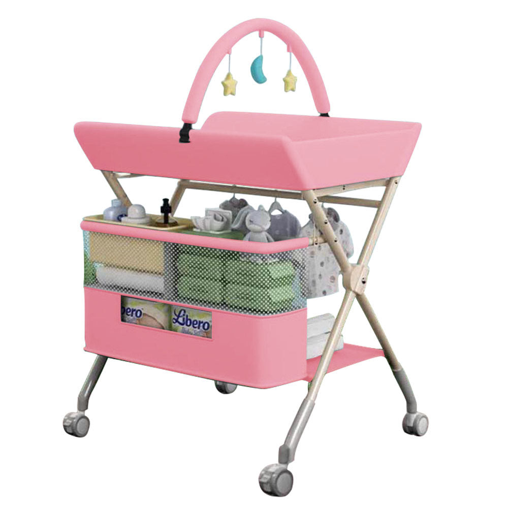 Baby diaper changing table foldable bathing table newborn care table adjustable