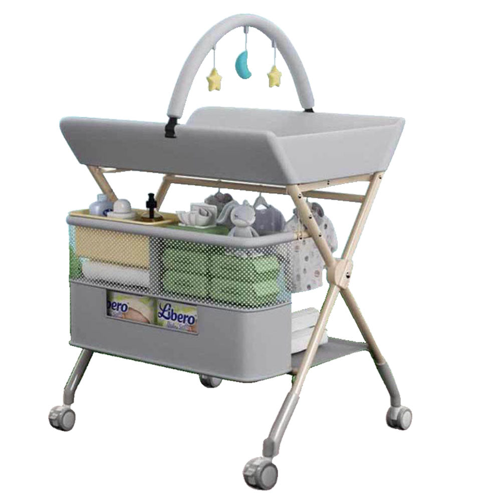 Baby diaper changing table foldable bathing table newborn care table adjustable