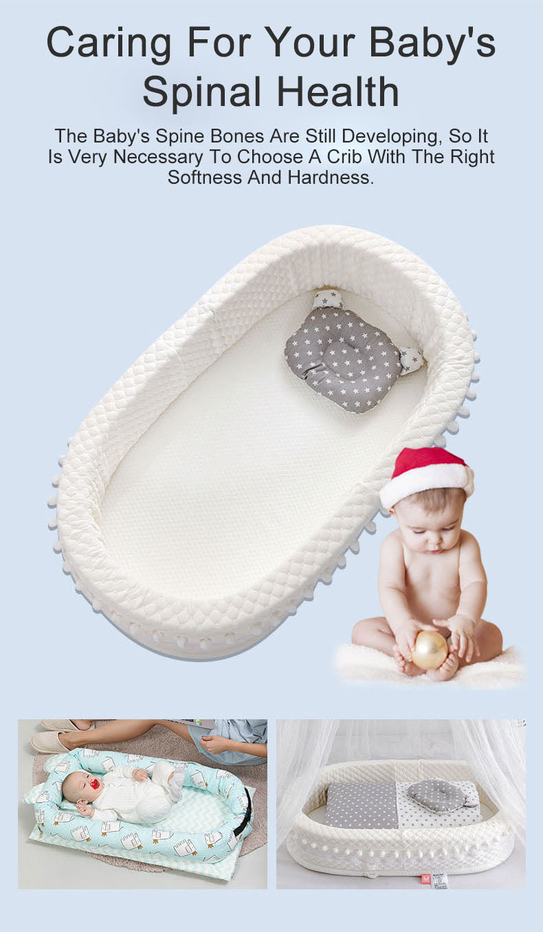 Cradle Baby bed Lounger portable nest Recliner removable washable High Side