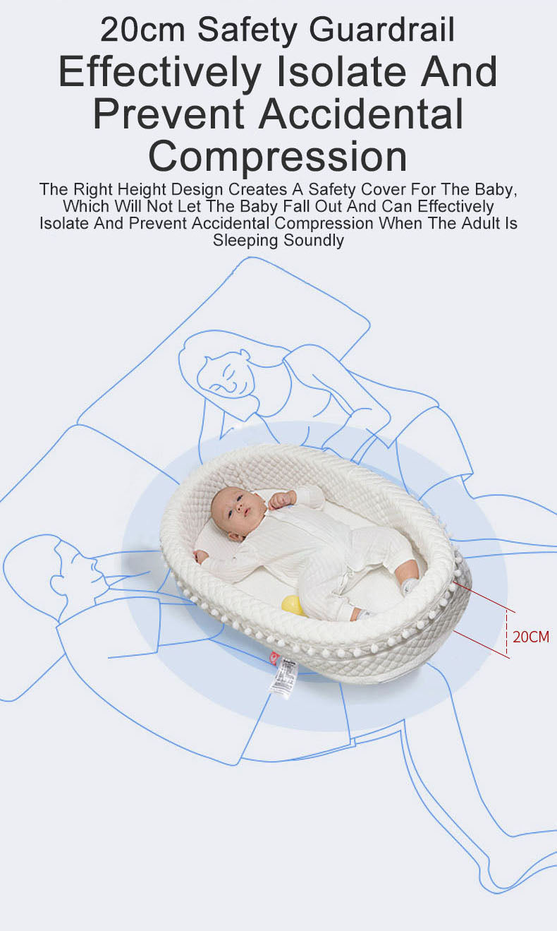Cradle Baby bed Lounger portable nest Recliner removable washable High Side