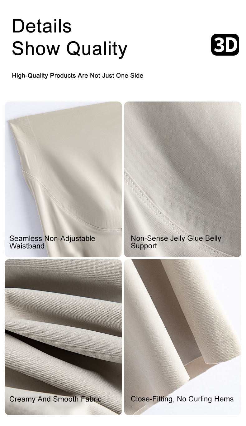 Anti-Slip Belly Support Leggings Mid-length | Full Coverage for Active Moms