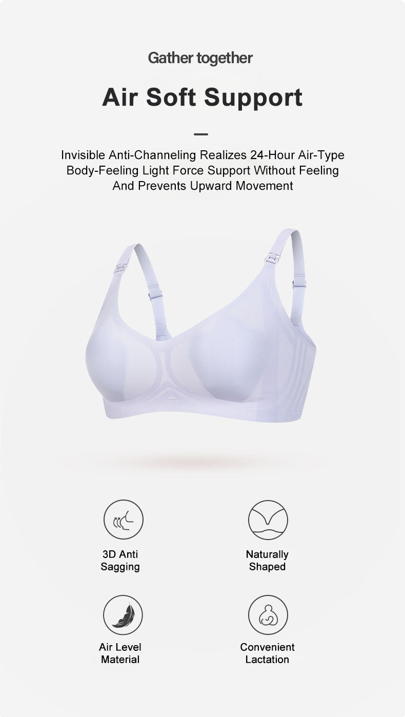 Nursing bras Thin Anti-sagging Soft Comfort Wire Free Supportive