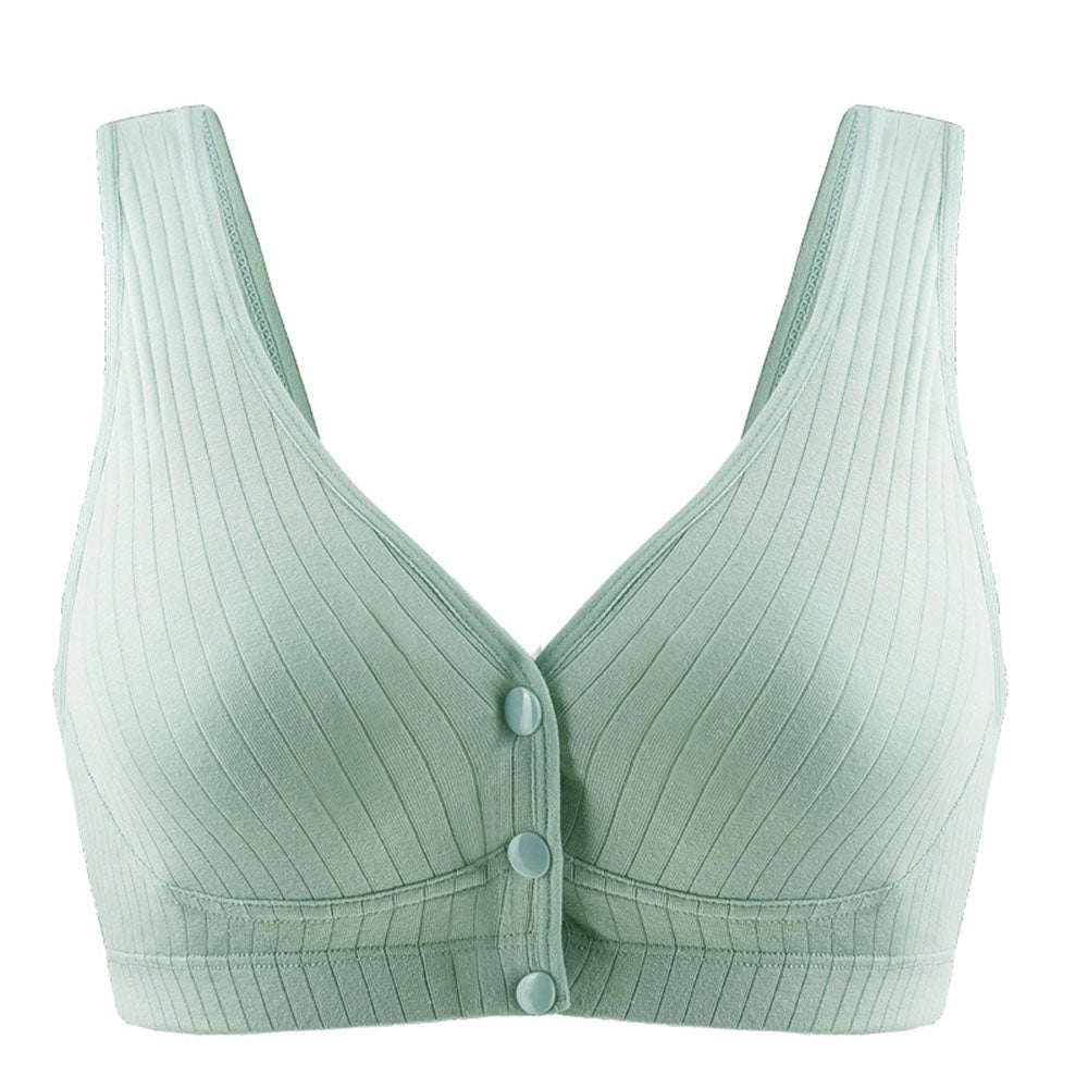 Cotton Nursing Bras: Front Button & Large Size for New Moms