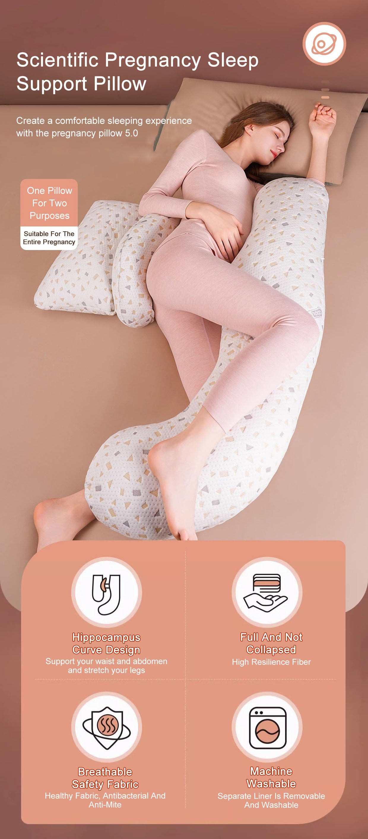 Pregnancy Belt support Women waist protection side sleeping pillow