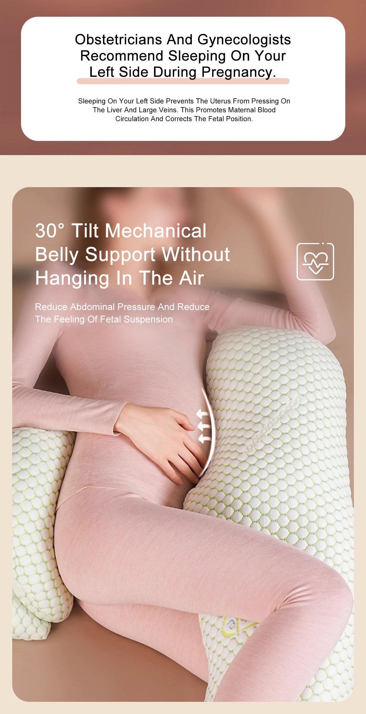 Pregnancy Belt support Women waist protection side sleeping pillow