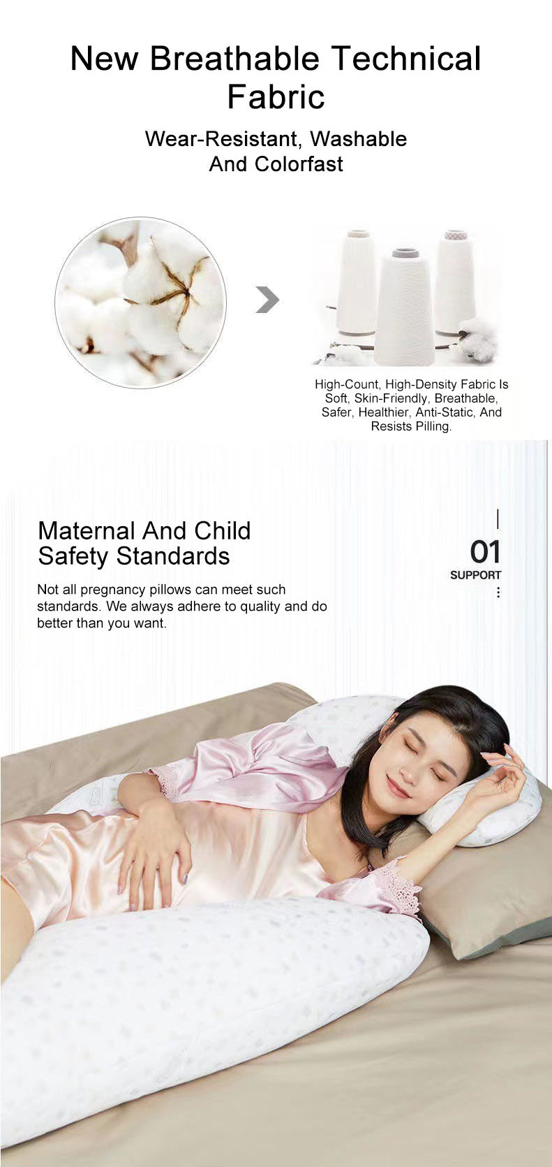 Pregnancy waist protection side for women sleeping pillow