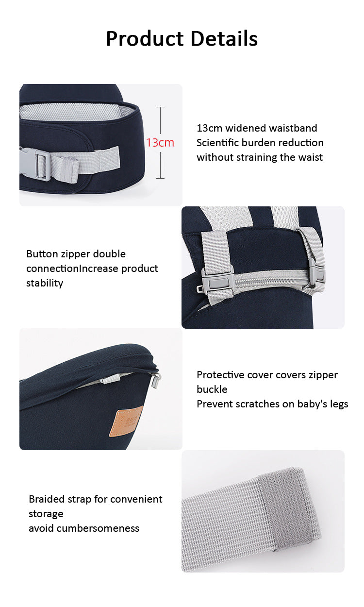 Ergonomic Baby Carrier with Hip Seat – 6-in-1 Multi-Way for Newborns to Toddlers