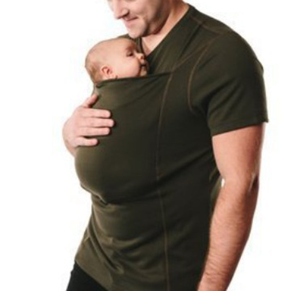 Kangaroo Mom Dad Pouch Baby Carrier T-Shirt Pocket For Women Men